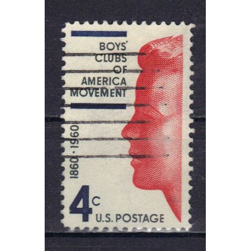 Etats-Unis D'amerique 1960 : Centenaire Des Clubs De Jeunes : Profil De Jeune - Timbre Oblitéré