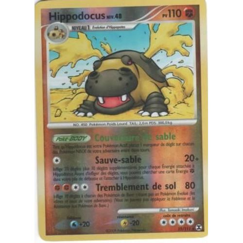 Carte Pokémon "Hippodocus Niv.48" Pv110 Holo Reverse 25/111