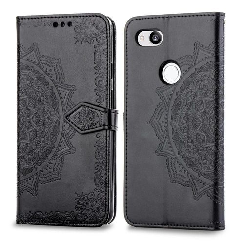 Étui Pour Google Pixel 3 Couverture Rabotant Étui En Cuir Motif Exquis Antichoc Simple Entreprise - Noir