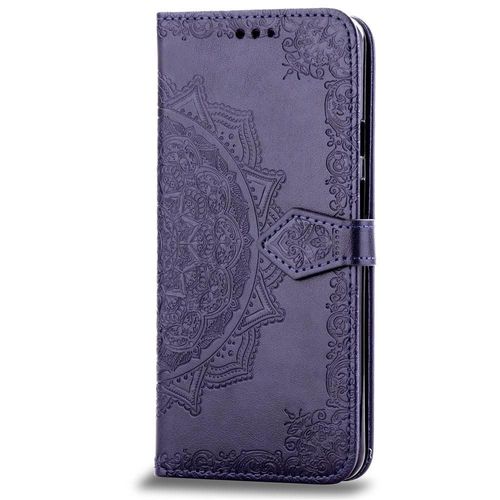 Étui Pour Google Pixel 3 Couverture Rabotant Étui En Cuir Motif Exquis Antichoc Simple Entreprise - Violet