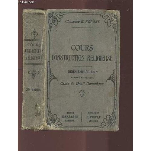 Cours D'instruction Religieuse.