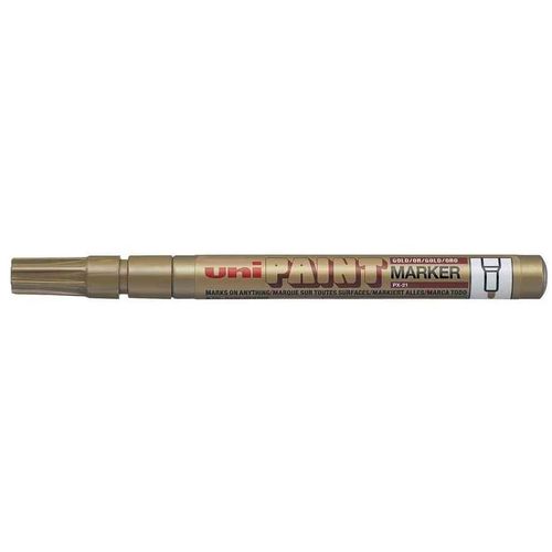 Uni-Ball Lot De 3 Marqueurs Permanent Paint Px-21 Pte Conique 1,2 Mm Or