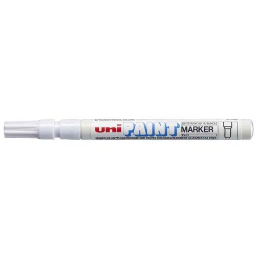 Uni-Ball Lot De 3 Marqueurs Permanent Paint Px-21 Pte Conique 1,2 Mm Blanc