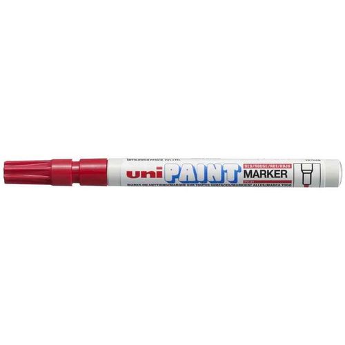 Uni-Ball Lot De 6 Marqueurs Permanent Paint Px-21 Pte Conique 1,2 Mm Rouge