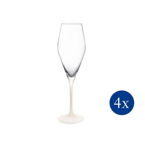 Villeroy & Boch - Manufacture Rock Blanc Flûte À Champagne, Set 4 Pcs - Blanc