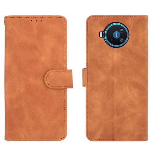 Étui Pour Nokia 8.3 Housse De Protection Avec Porte-Cartes Kickstand Insertion De Carte Protection Complète Coque En Cuir Folio Flip - Le Brun