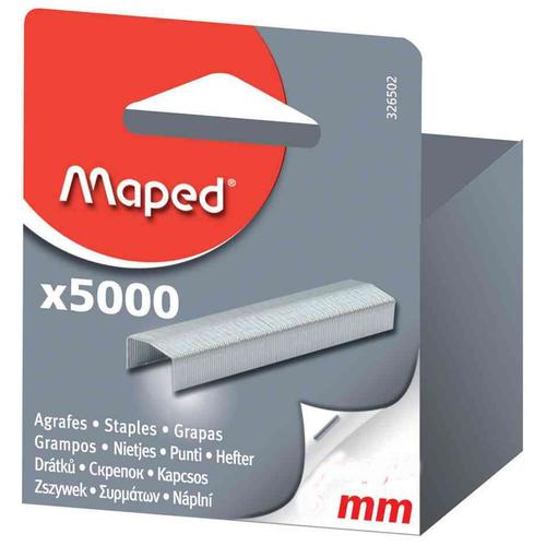 Maped Lot De 5 Boites De 5000 Agrafes Nº 10, Zingué