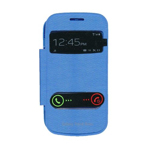 Etui Housse Flip Case Bleu Pour Samsung S7562 Avec Fenetre