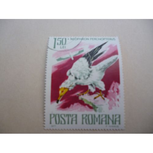 Timbre "Posta Romana :Neophron Percnopterus".