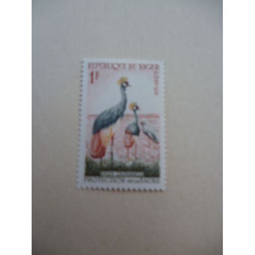 Timbre "Niger : Grues Couronnées."