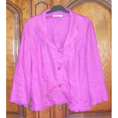 Veste Violine Marque Christine Laure - Taille 44/46