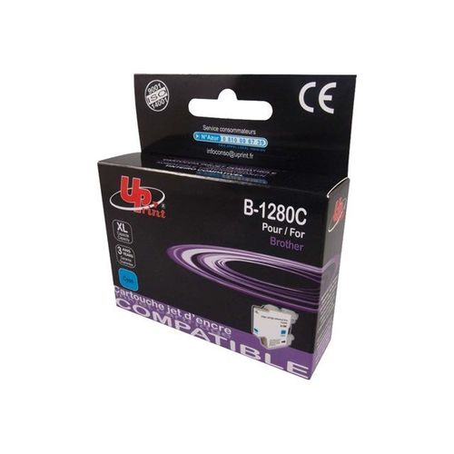 UPrint B-1280C - 16 ml - XL Capacity - cyan - cartouche d'encre (équivalent à : Brother LC1240C, Brother LC1280XLC, Brother LC1220C ) - pour Brother DCP-J525, J725, J925, MFC-J430, J5910, J625...
