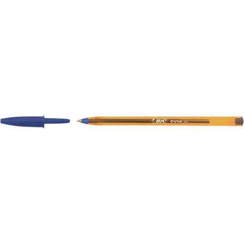 Bic Lot De 6 Stylos À Bille "Cristal Orange" Pointe Fine Bleu