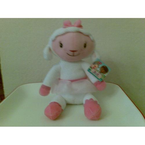 Doudou Mouton Disney Store Câline L'agneau Doc Mc Stuffins Peluche Blanche Rose Tutu Noeud Fushia Jouet Enfant Disney Junior