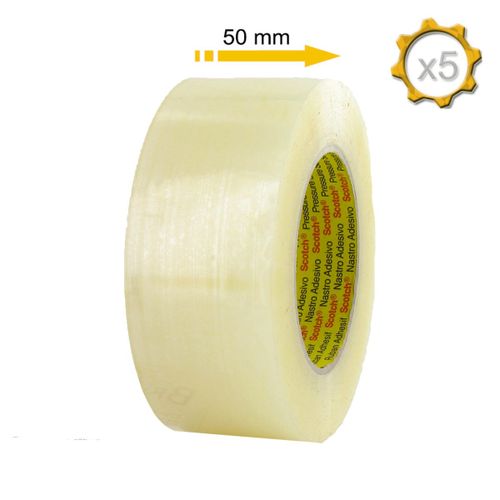 Ruban adhésif polypropylène 3M transparent 50mm x 132m x 5
