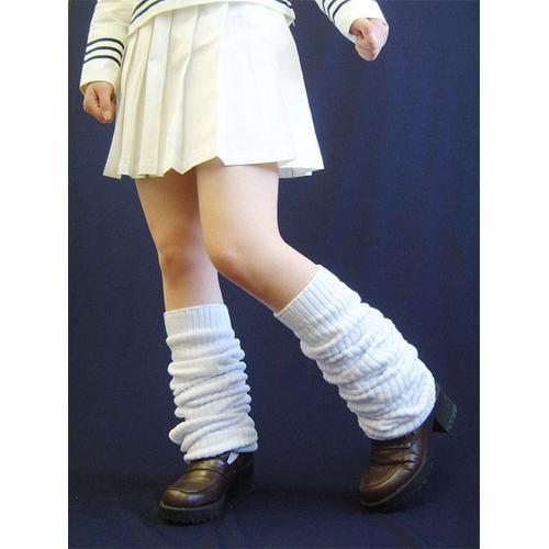 Loose Socks Chaussettes Montantes Plissées Guêtres Uniforme Ecoliere Japonaise Sailor Fuku Japanese Schoolgirl Déguisement Costume Cosplay Soirée Sortie