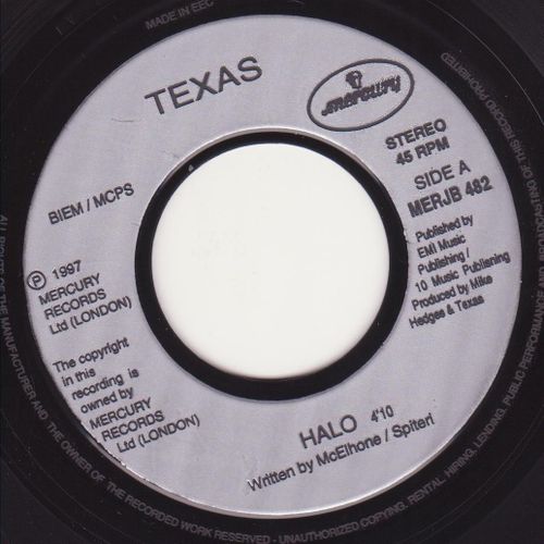 7" Juke Box U.K. Only Halo / Asking For Favours  Merjb 482  No Ps