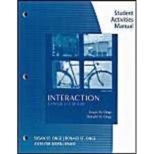Workbook With Lab Manual For St. Onge/St. Onge's Interaction