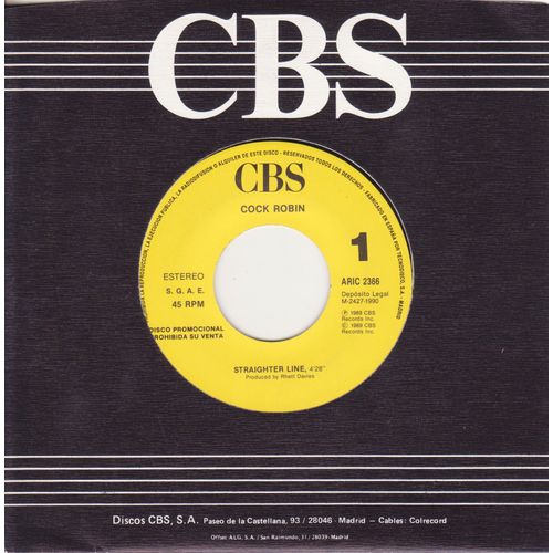 45 Trs Juke Box Monotitre Straighter Line 4'28 Spain Only Die-Cut Firm Cover
