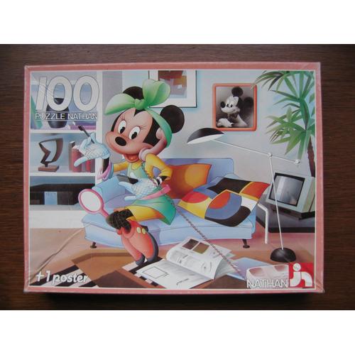 Puzzle Nathan 100 Pieces - Minnie Se Maquille