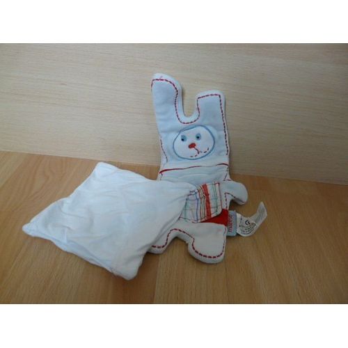 Doudou Lapin Plat Et Mouchoir Marèse