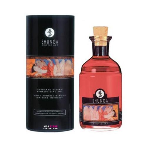 Huile Aphrodisiaque Baiser Intime (Vin Pétillant Fraise)