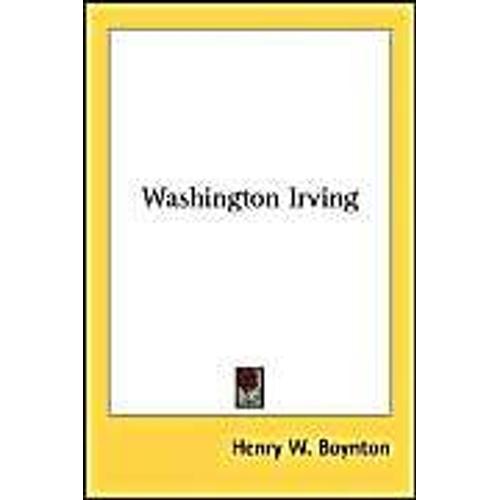 Boynton, H: Washington Irving