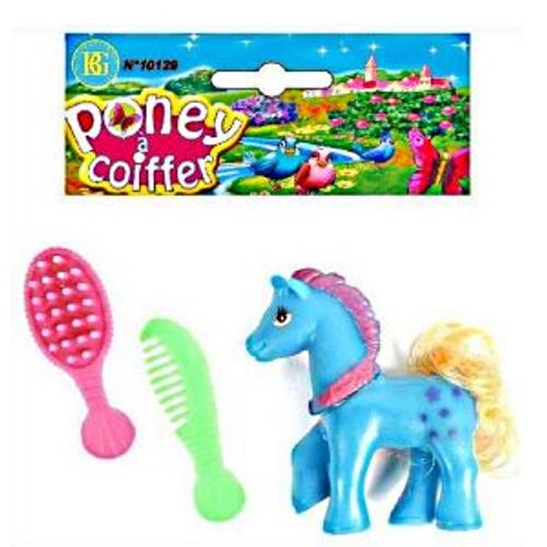 Jouet Petit Poney A Coiffer + Peigne Et Brosse