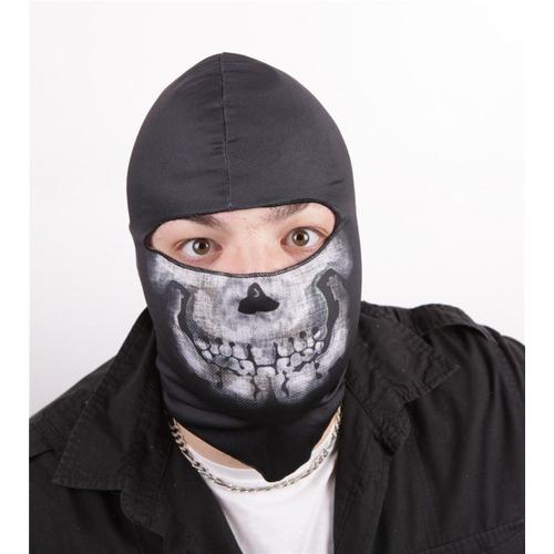 CoolChange Cagoule tête de Mort | Masque Moto Ghost | Couleur: Noir
