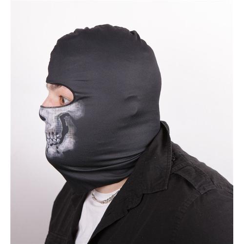 Masque tête de mort cagoule - Accessoire déguisement pas cher 