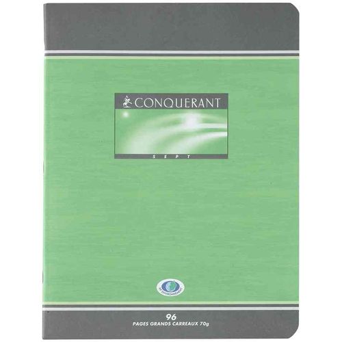 Conquérant Sept Lot De 10 Cahiers Piqûre 17x22cm 70g 140 Pages Seyes