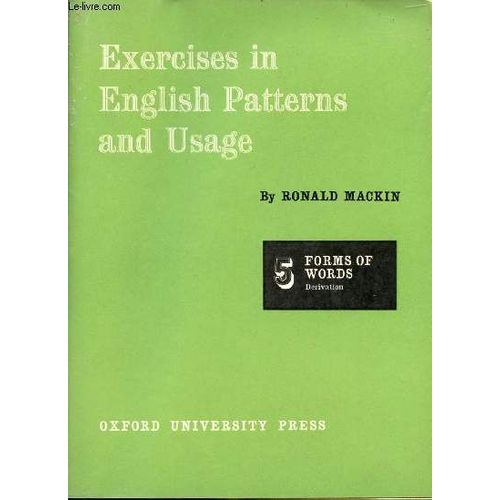 Exercices In English, Patterns And Usage, 5, Forms Of Words: Derivation