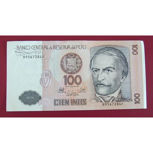 Billet Pérou 100 Intis Neuf