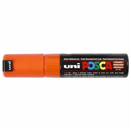 Uni-Ball Lot De 3 Marqueurs Peinture Posca Pc-8k, Orange Foncé