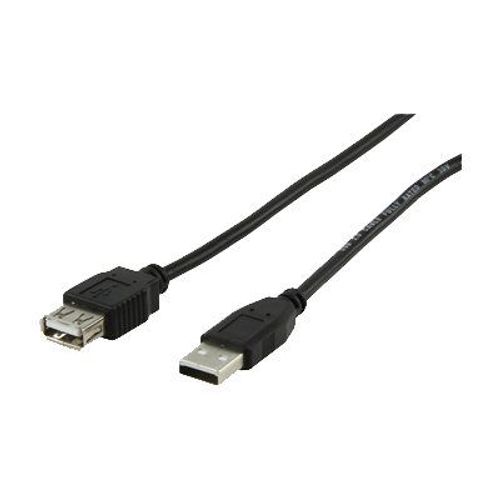 Valueline - Rallonge de câble USB - USB (F) pour USB (M) - 1.8 m - noir