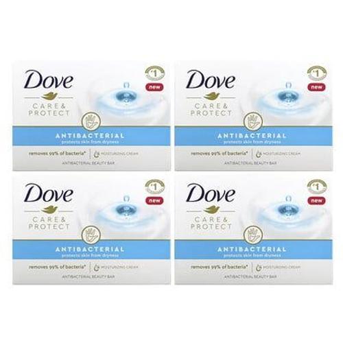 Dove Care & Protect, Pain De Beauté Antibactérien, 4 Barres, 106 G Chacune 