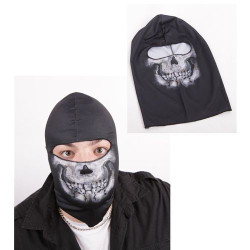 Cagoule Masque Tissu Respirant Motifs Tête De Mort Ghost Fantôme Crâne Tête De Mort Militaire Soldat Armée Halloween Convention Jeu Vidéo Cosplay Costume Déguisement Black Sugar