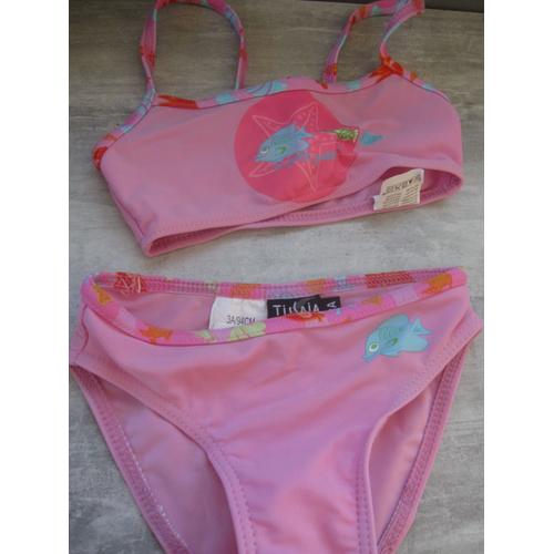 Maillot De Bain Tissaia Fille Deux Pièces Rose 3 Ans