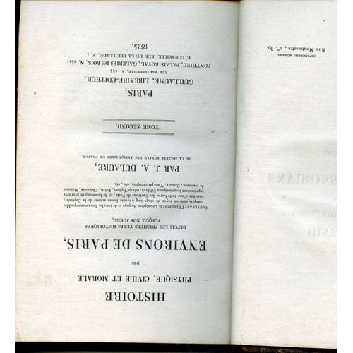 Histoire Physique, Civile Et Morale Des Environs De Paris Tome 2 (St Germain En Laye , Neuilly Sur Seine Puteaux Suresne, Montfort Lamauri, Poissy, Mantes, St Denis, Evreux , Etc