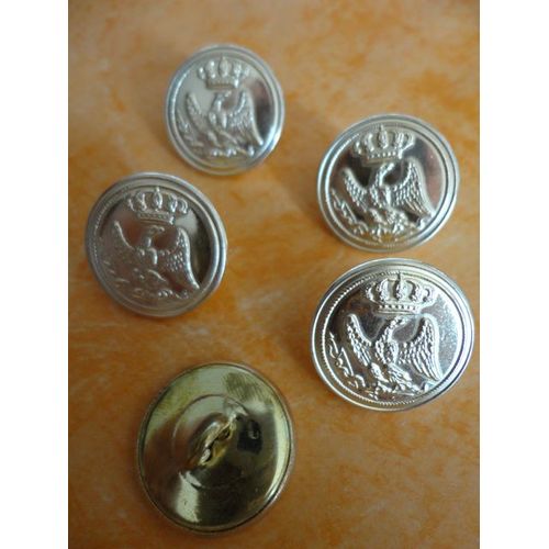 Lot De 5 Boutons De La Garde Impériale 21 Mm