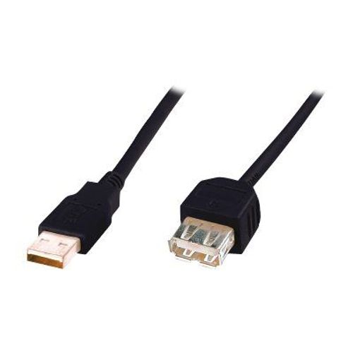 DIGITUS DK-300202-030-S - Rallonge de câble USB - USB (M) pour USB (F) - USB 2.0 - 3 m - moulé - noir