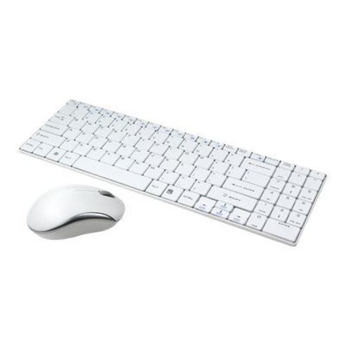 LogiLink Combo Set with Autolink - Ensemble clavier et souris - sans fil - 2.4 GHz - Allemand - blanc