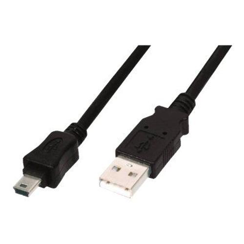 DIGITUS DK-300108-010-S - Câble USB - mini USB type B (M) pour USB (M) - USB 2.0 - 1 m - moulé - noir