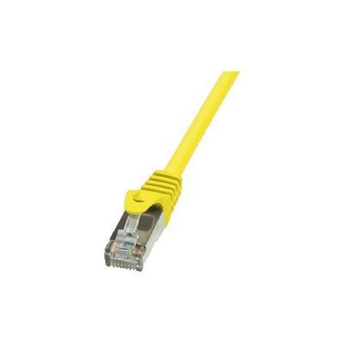 LogiLink - Cordon de raccordement - RJ-45 (M) pour RJ-45 (M) - 1 m - paire torsadée écrantée (F/UTP) - CAT 5e - jaune