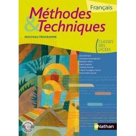 Méthodes Et Techniques Français Toutes Les Classes Nouveau Programme