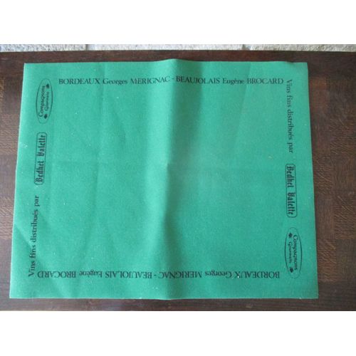 Tapis De Jeux Publicitaire Ancien