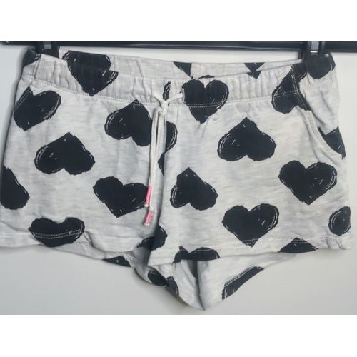 Short Gris À Coeurs Noirs H&m - T8 Ans