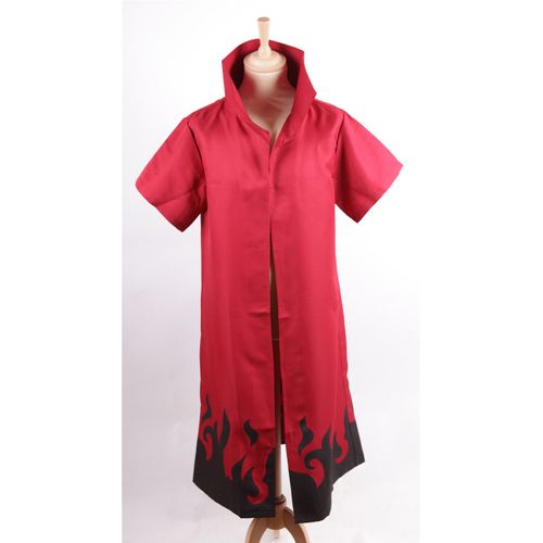 Manteau Cape Veste Naruto Rouge Hokage Chef Village Konoha Ninja Combat Convention Anime Manga Jeu Vidéo Cosplay Costume Déguisement Boutique Black Sugar Lolita Punk Gothique