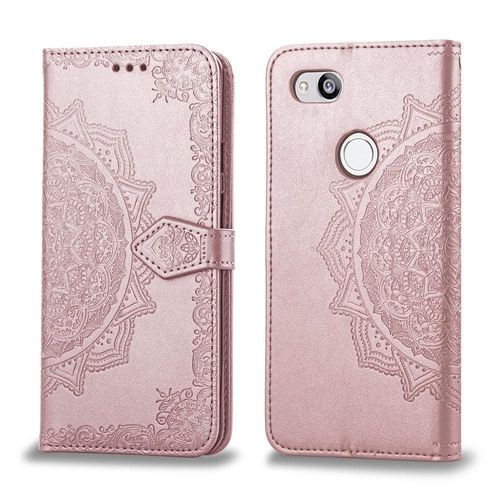 Étui Pour Google Pixel 3 Motif Exquis Simple Entreprise Antichoc Étui En Cuir Couverture Rabotant - Doré