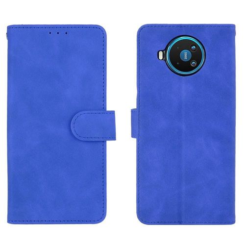 Étui Pour Nokia 8.3 Avec Porte-Cartes Kickstand Coque En Cuir Folio Flip Housse De Protection Protection Complète Insertion De Carte - Bleu